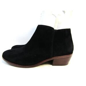 Sam Edelman Womens Size 9 M Black Suede Zip Ankle Fashion Boots Bootie